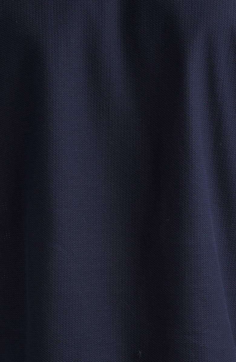 Sunspel Short Sleeve Textured Jersey Button-Up Shirt, Alternate, color, Midnight Navy