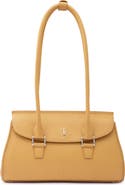 behno Coco Baguette Pebble Leather Shoulder Bag