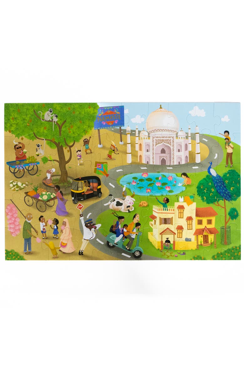 KULTURE KHAZANA Namaste India Floor Puzzle, 51 Pieces, Main, color, Multicolored