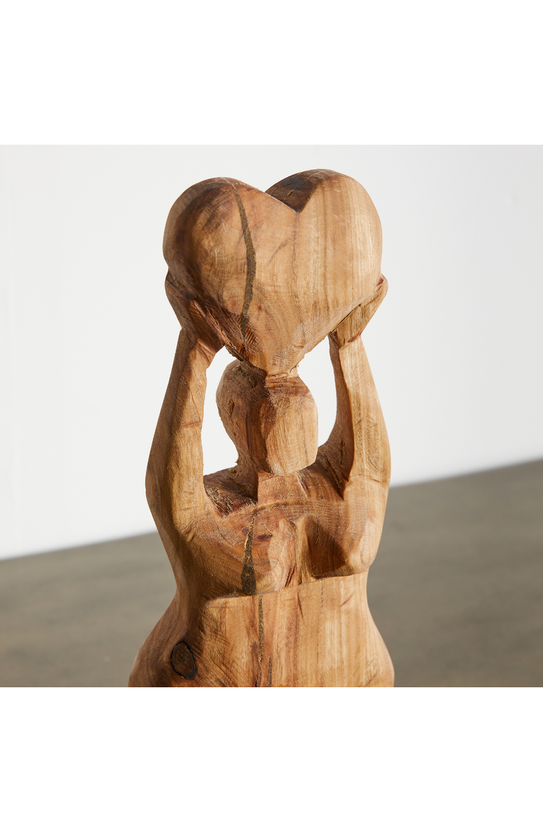 kanju Interiors Mother Nurture Natural Eucalyptus Wood Sculpture, Main, color, Natural