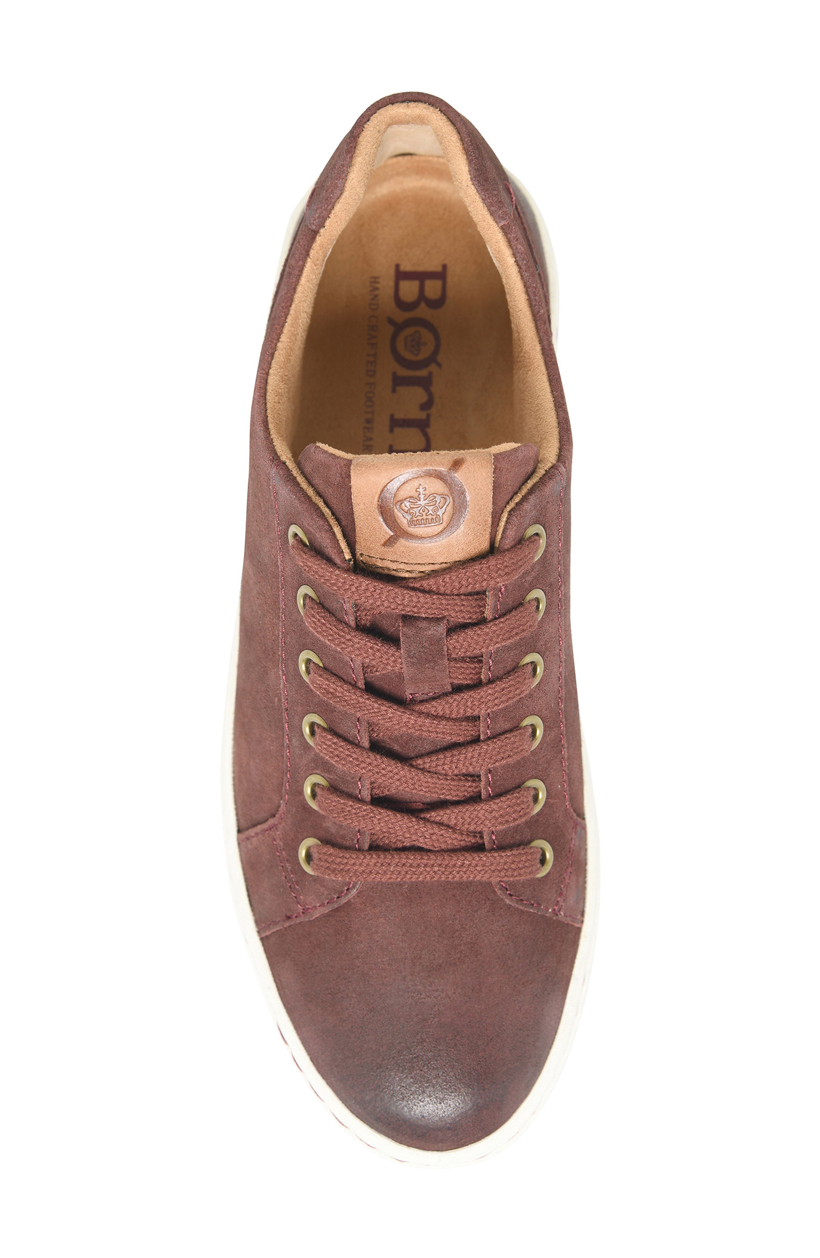 Børn Mira Platform Sneaker, Alternate, color, Dark Red Distressed Leather