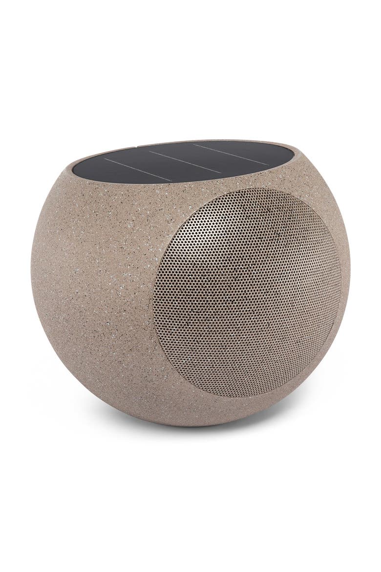 Zen Wireless Outdoor Bluetooth Solar Speaker, Main, color, Stone