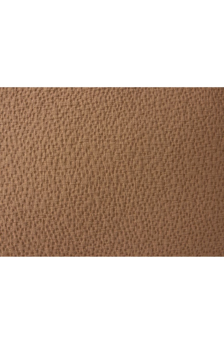 Coyuchi Cascade Organic Cotton Matelassé Sham, Alternate, color, Chestnut