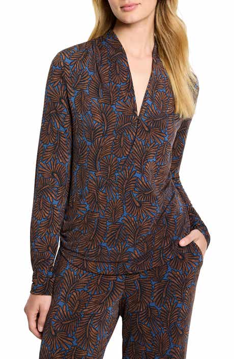 NIC+ZOE Feather Fern Faux Wrap Top