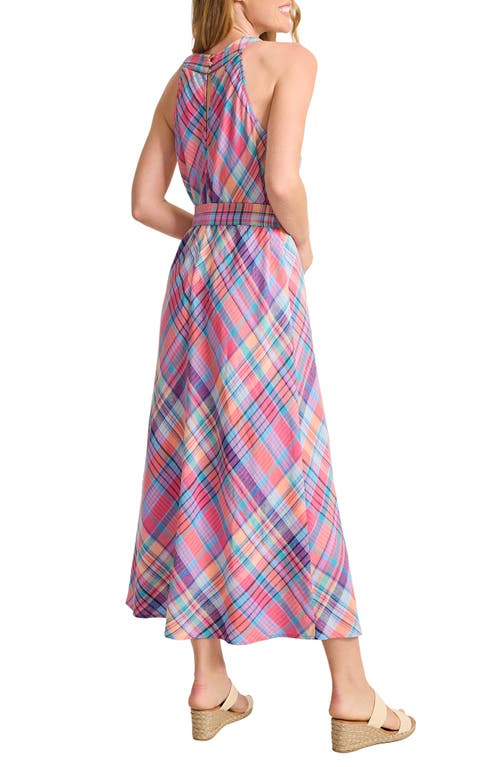 Tommy Bahama Coastal Dreams Linen Blend Twist Neck Midi Dress
