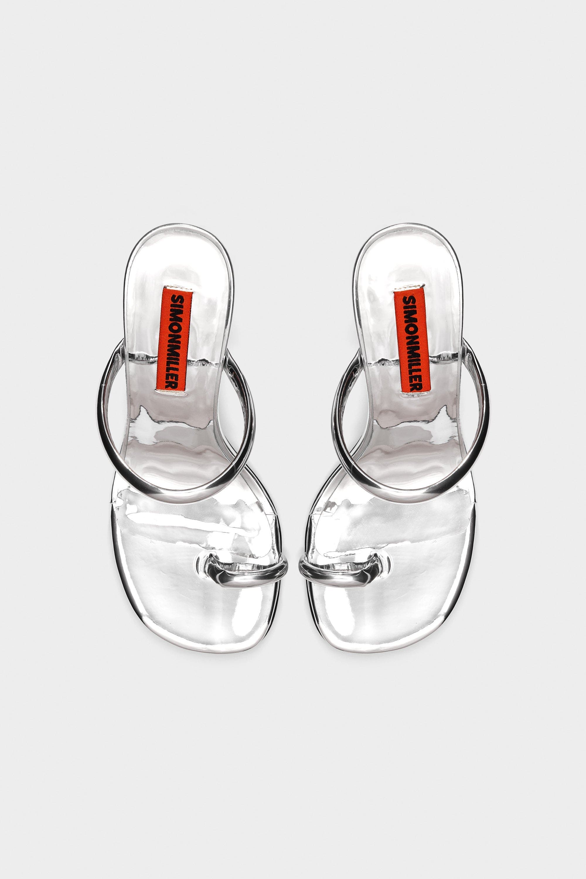 SIMONMILLER Pipe Heel, Alternate, color, Silver