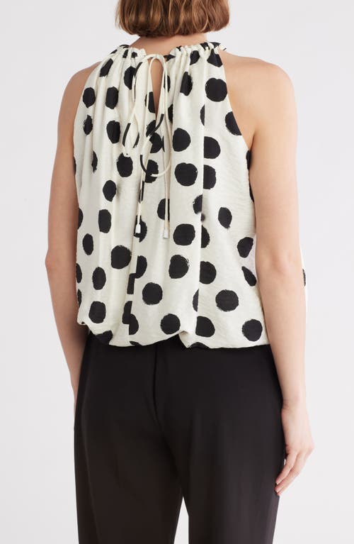 Patrizia Luca Abstract Dot Bubble Top In Black