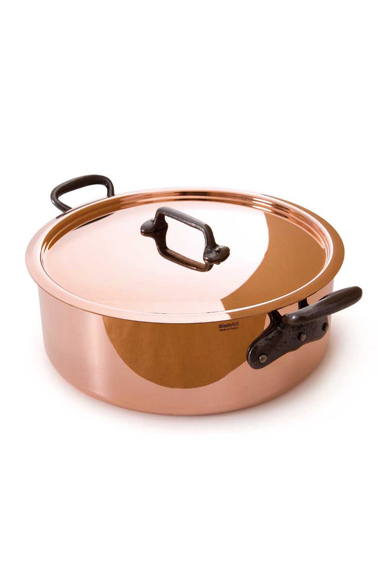 Mauviel M
150 Ci Rondeau With Lid, 10.92 Inch, Main, color, Copper