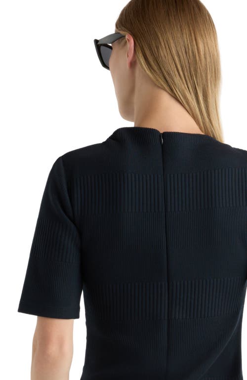 Modern Citizen Pauline Ribbed Asymmetric Neck Top In Black