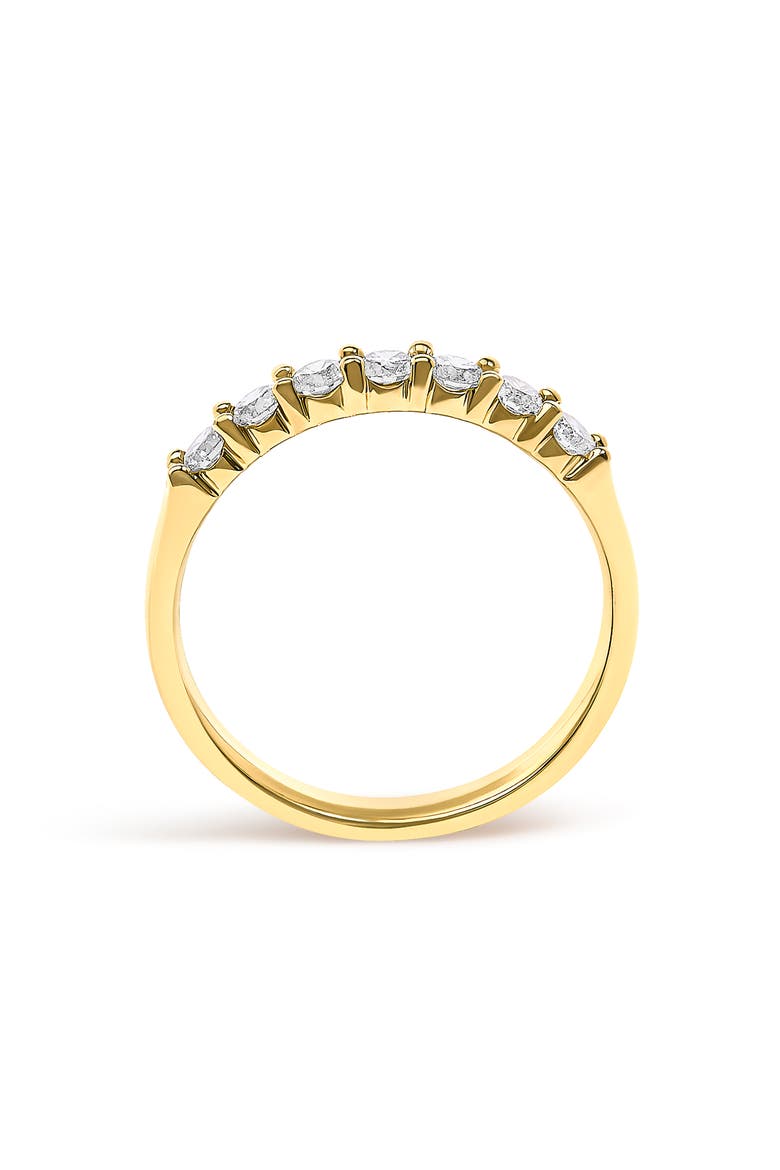 14K Gold 1/2 Ctw Diamond 7 Stone Band Ring, Alternate, color, Yellow Gold
