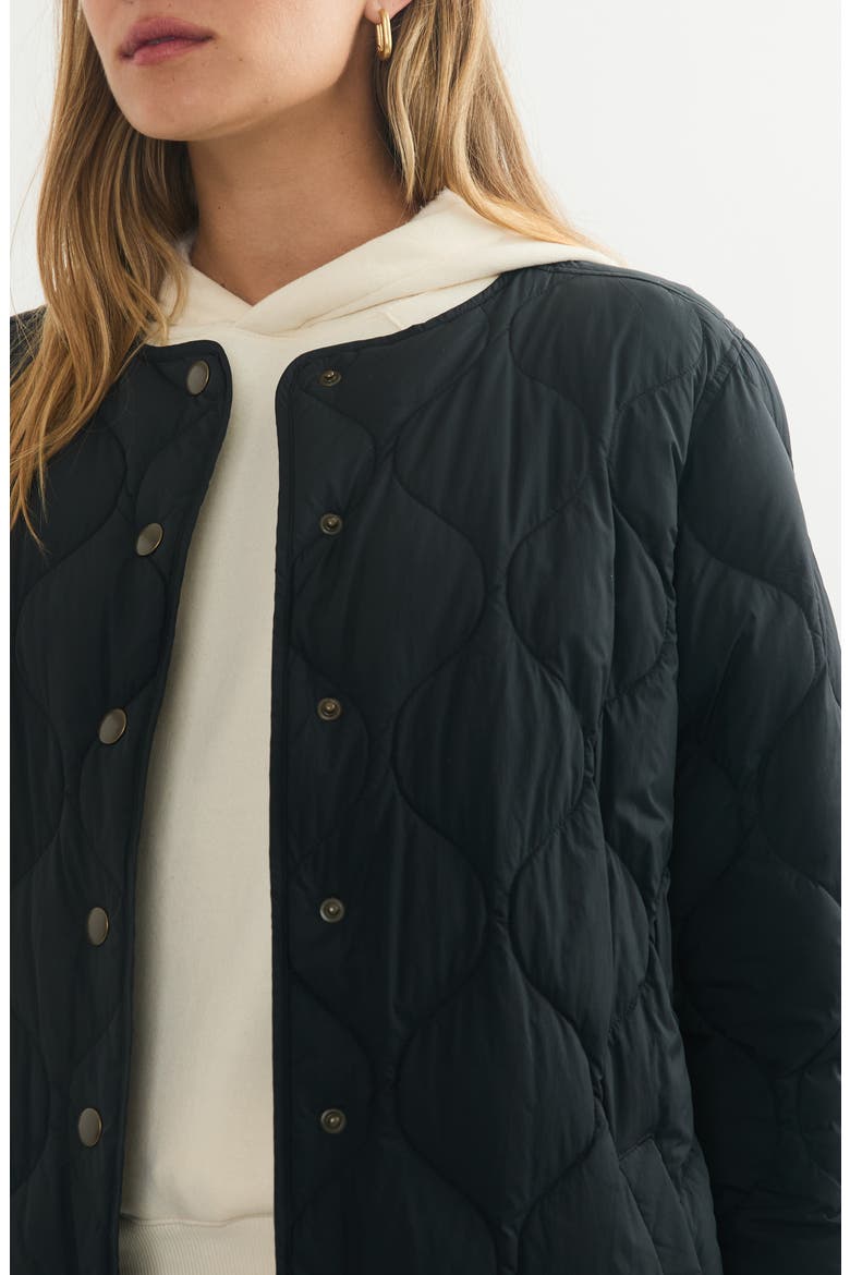Calista Quilted Jacket, Alternate, color, BLACK