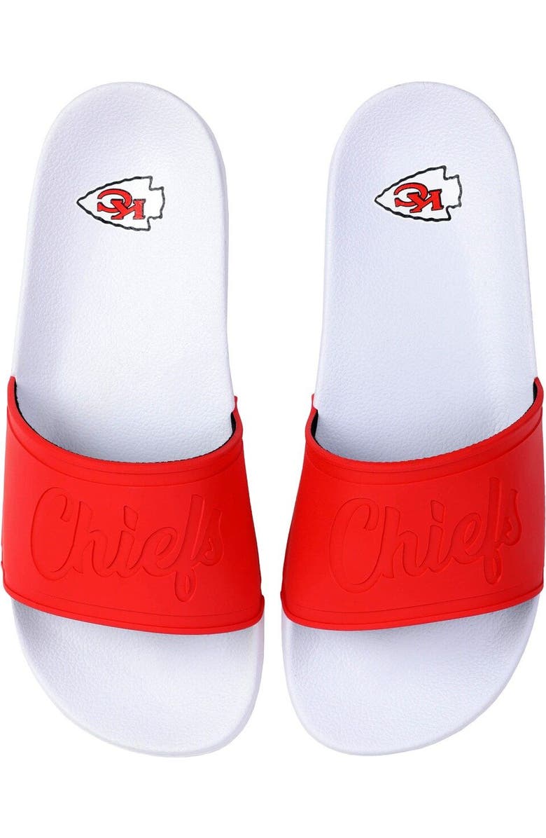 FOCO Women's FOCO Kansas City Chiefs Script Wordmark Slide Sandals, Main, color,