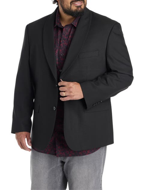 Big & Tall Sophisticated Textured Jacket-Relaxer Sport Coat