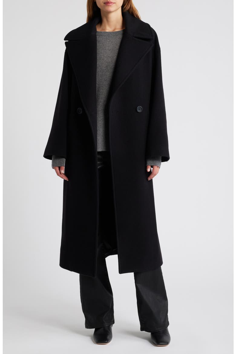 Isabella Wool Blend Coat, Alternate, color, BLACK