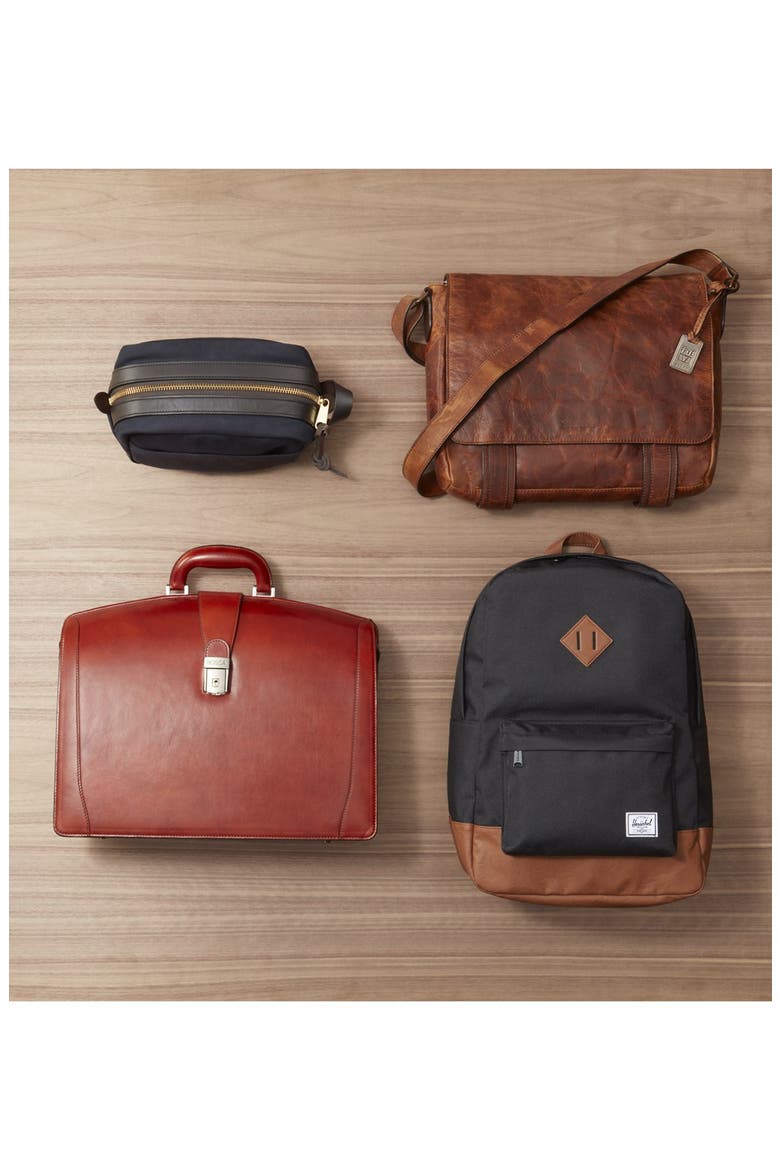Leather Travel Kit, Alternate, color, NAVY