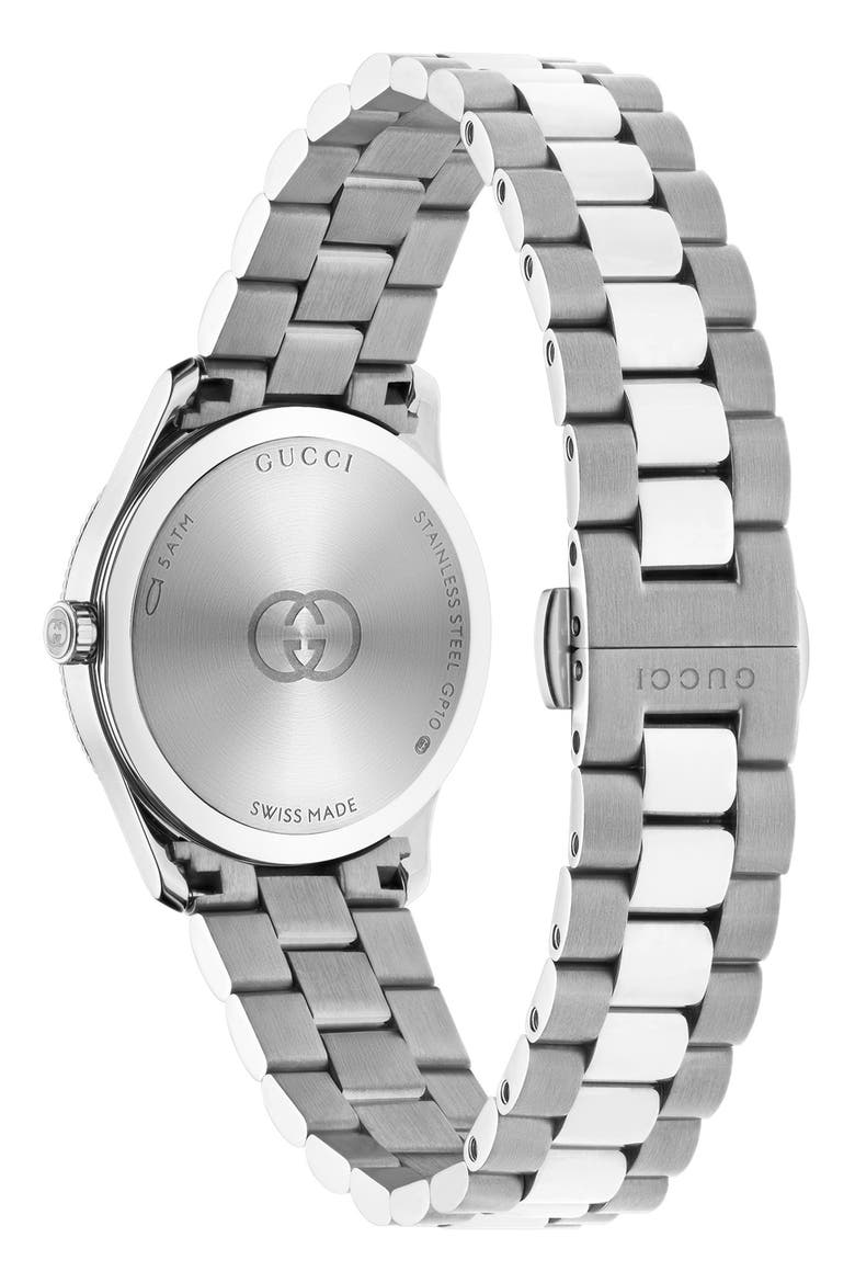 G-Timeless Diamond Slim Bracelet Watch, 29mm, Alternate, color, BLUE/ SILVER