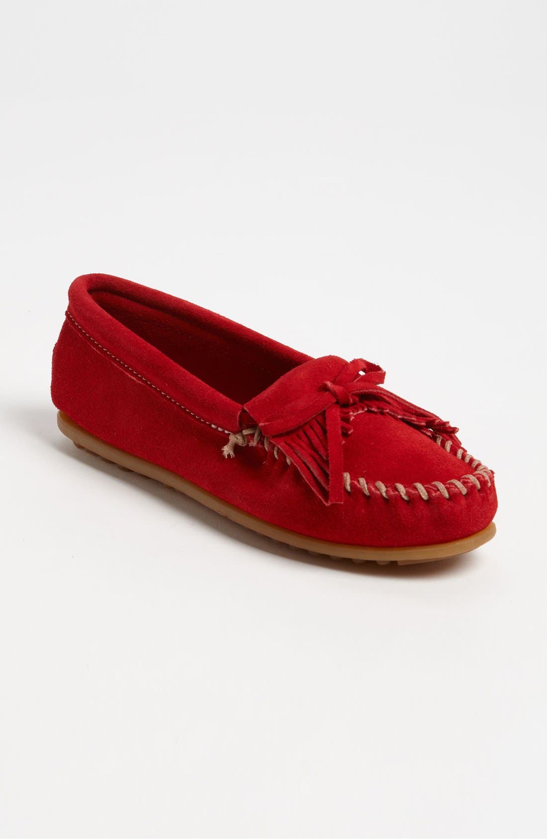 Kilty Suede Driving Shoe, Alternate, color, RED