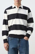 MANGO Stripe Polo Sweater