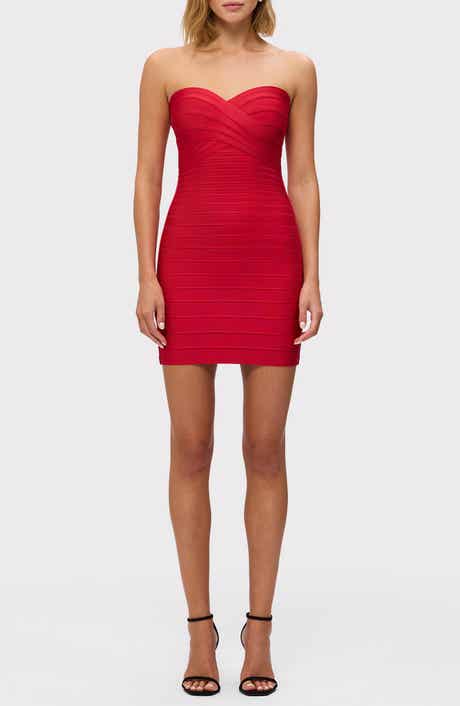 Herve Leger Strapless Bandage Minidress