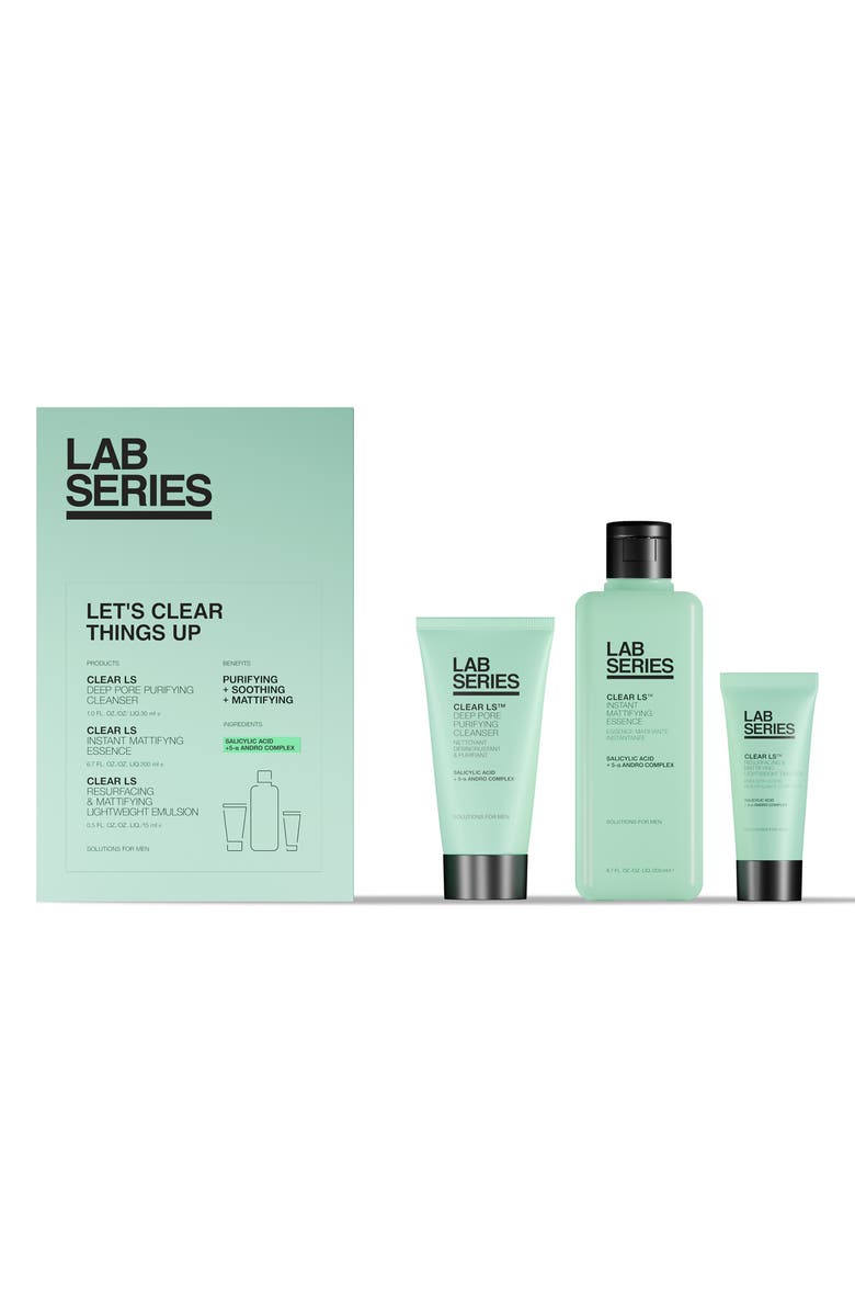 Lab Series Skincare for Men Clear LS Let's Clear Things Up Men's Skincare Gift Set, Main, color, 
