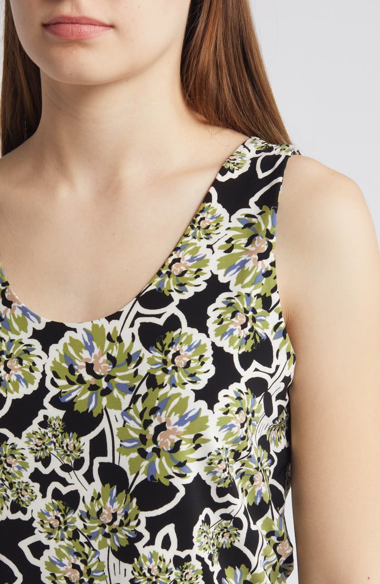 Anne Klein Reversible Print Scoop Neck Tank, Alternate, color, 