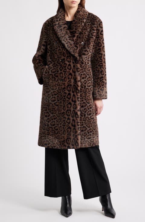 The Bianca Leopard Print Faux Fur Coat