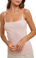 WISHLIST Ribbed Square Neck Cami