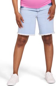 MOTHERHOOD MATERNITY Under the Belly Maternity Dad Denim Short