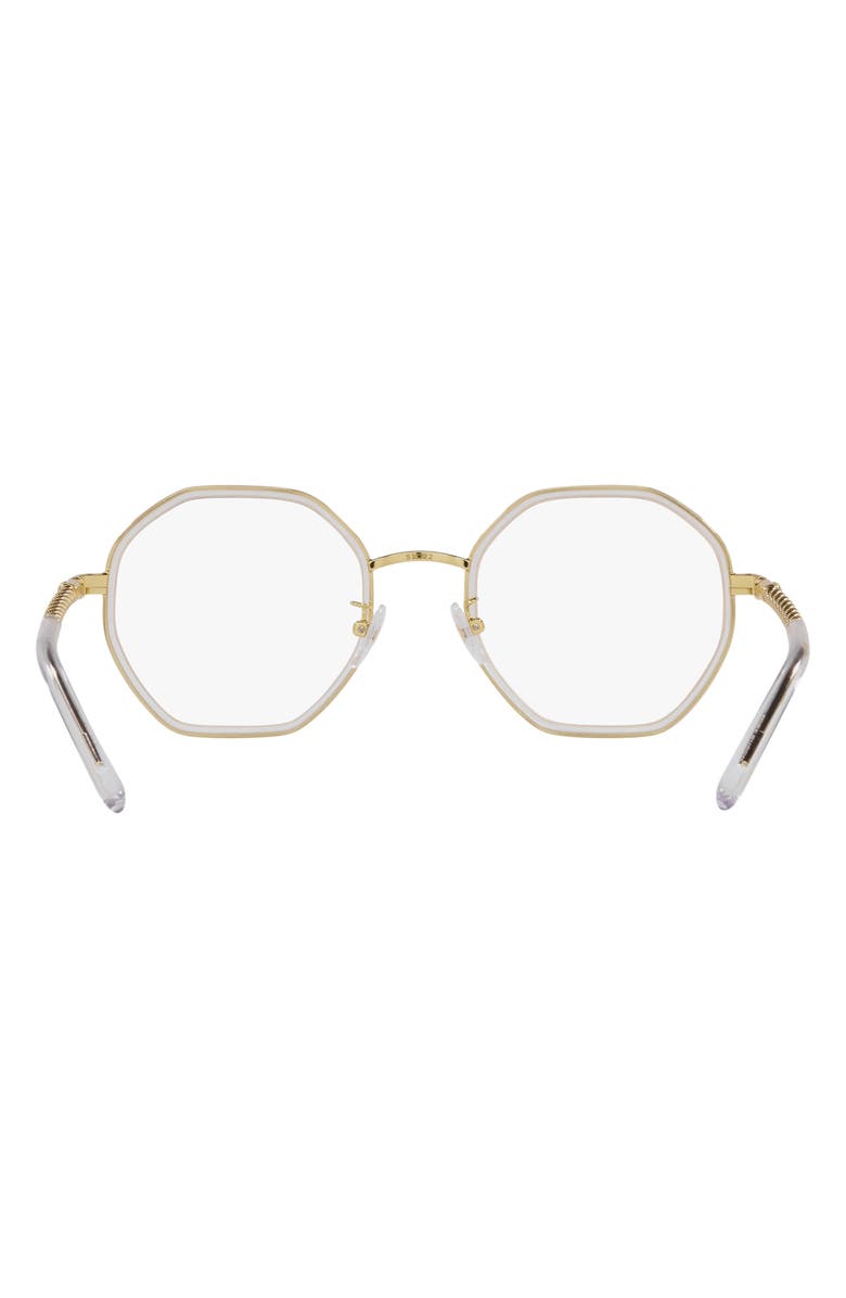 Tory Burch 51mm Hexagonal Optical Glasses, Alternate, color,