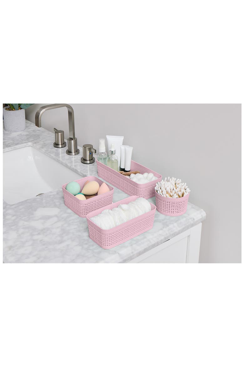 10-Piece Assorted Storage Basket Set, Alternate, color, ROSE WHISPER