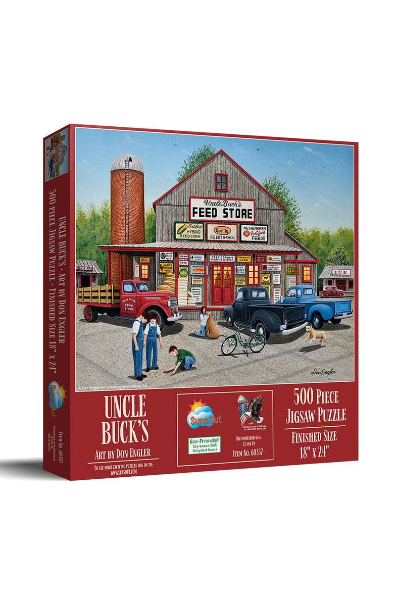 Sunsout Uncle Buck's 500 piece Jigsaw Puzzle for Adults, Main, color, Multicolor