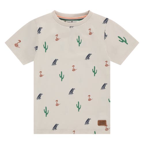 Stains And Stories By Babyface Allover Print Short Sleeve T-shirt In Neutral