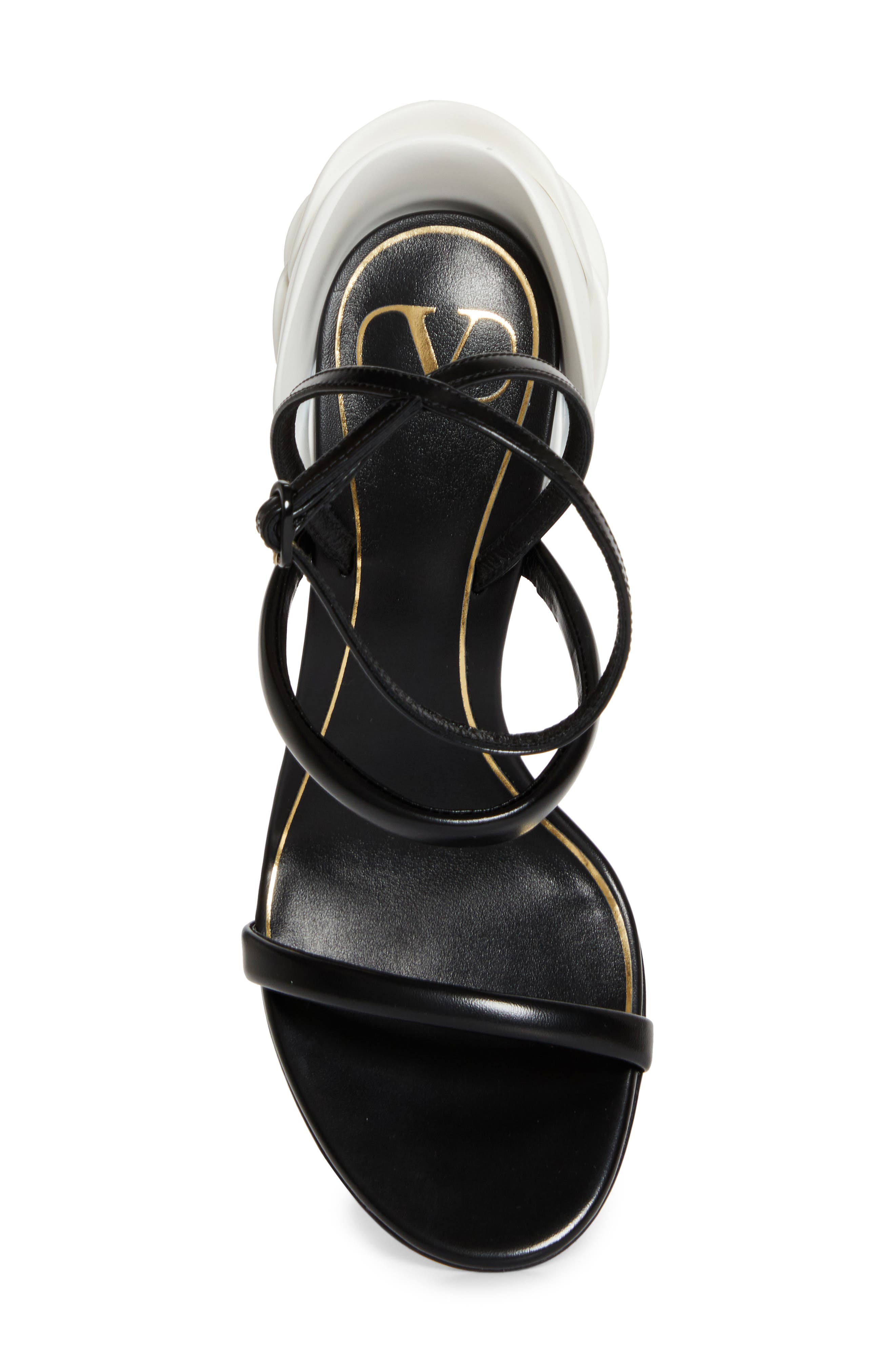 Valentino Garavani Archive Roserouche Ankle Strap Stiletto Sandal, Alternate, color, 