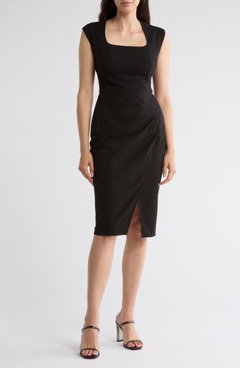 Short Sleeve Midi Fit & Flare Dress
