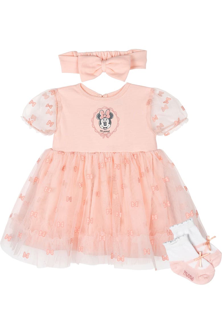 Minnie Mouse 3-Piece Dress Set, Main, color, Minnie Mouse Pink