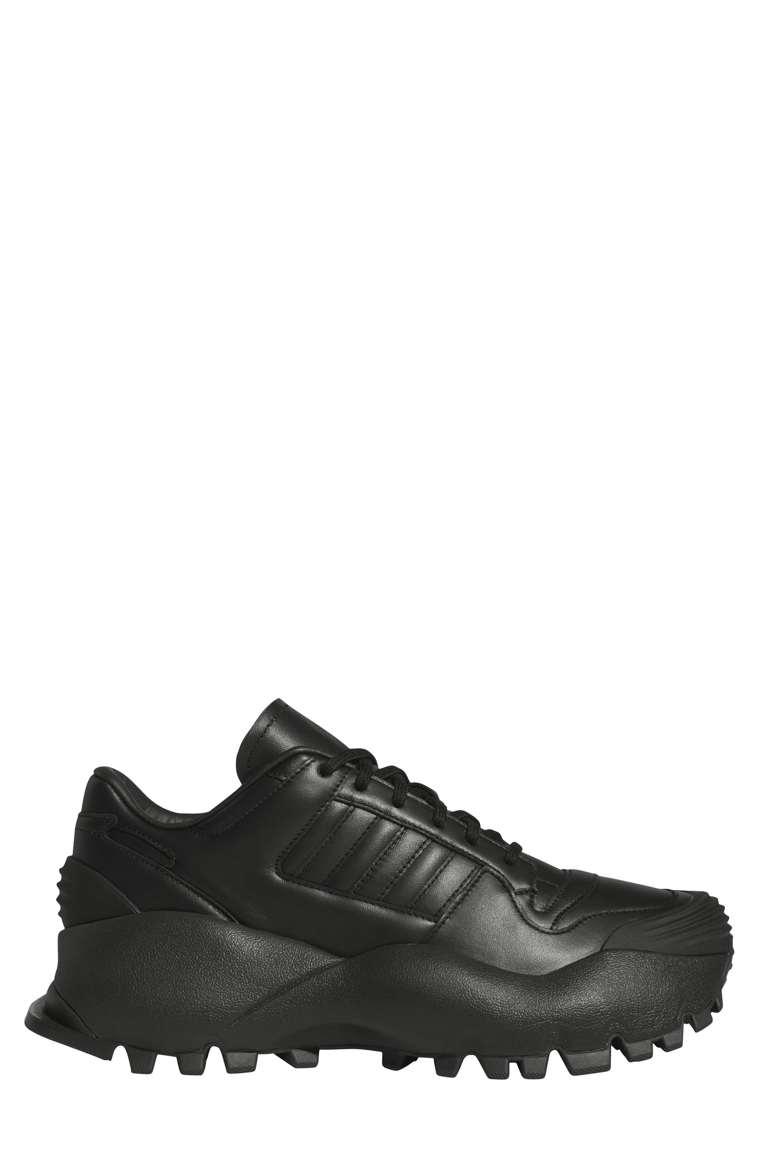 Willy Chavarria Forum Leather Sneaker, Alternate, color, CORE BLACK