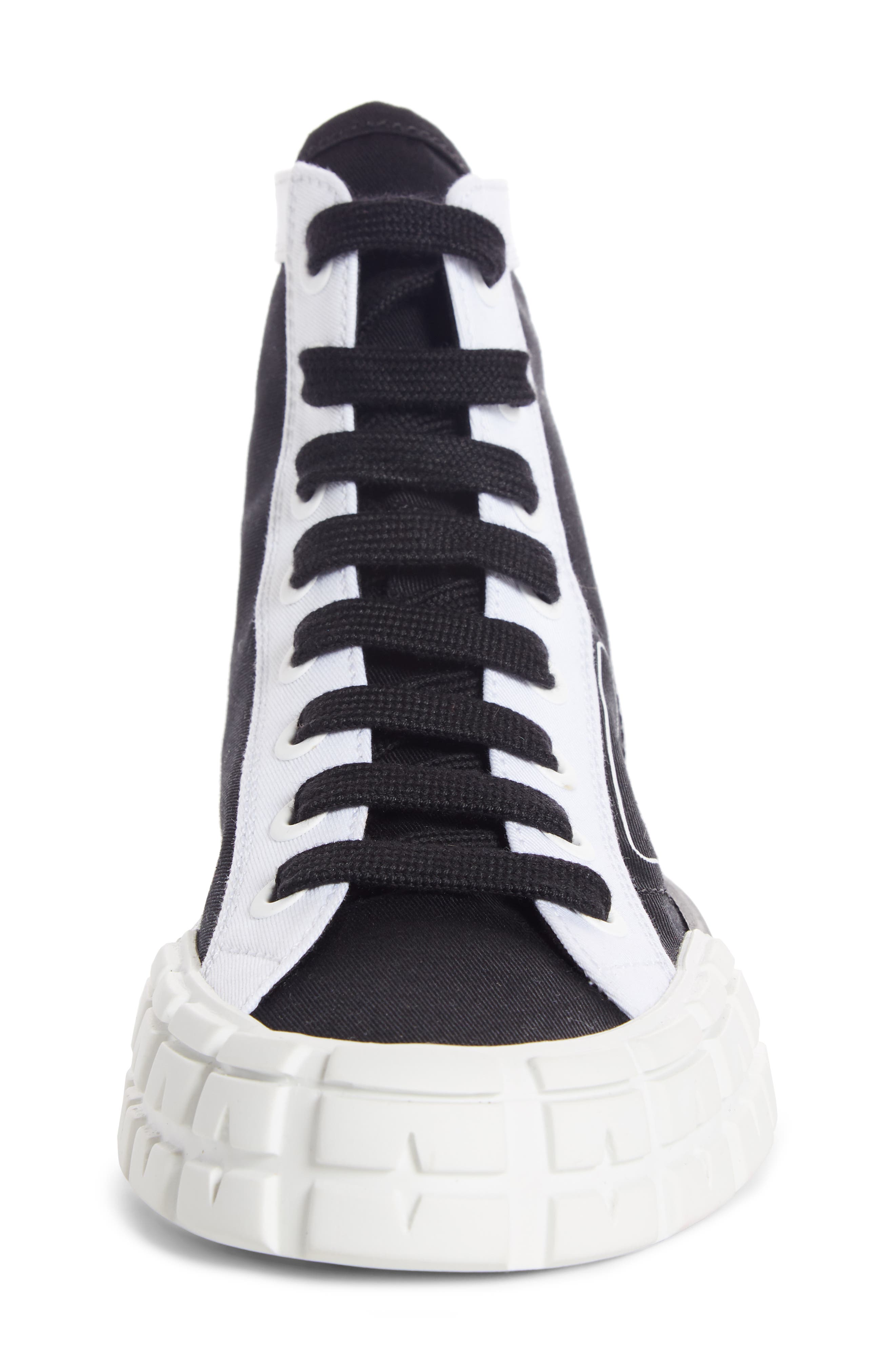 Prada Logo High Top Sneaker, Alternate, color, 