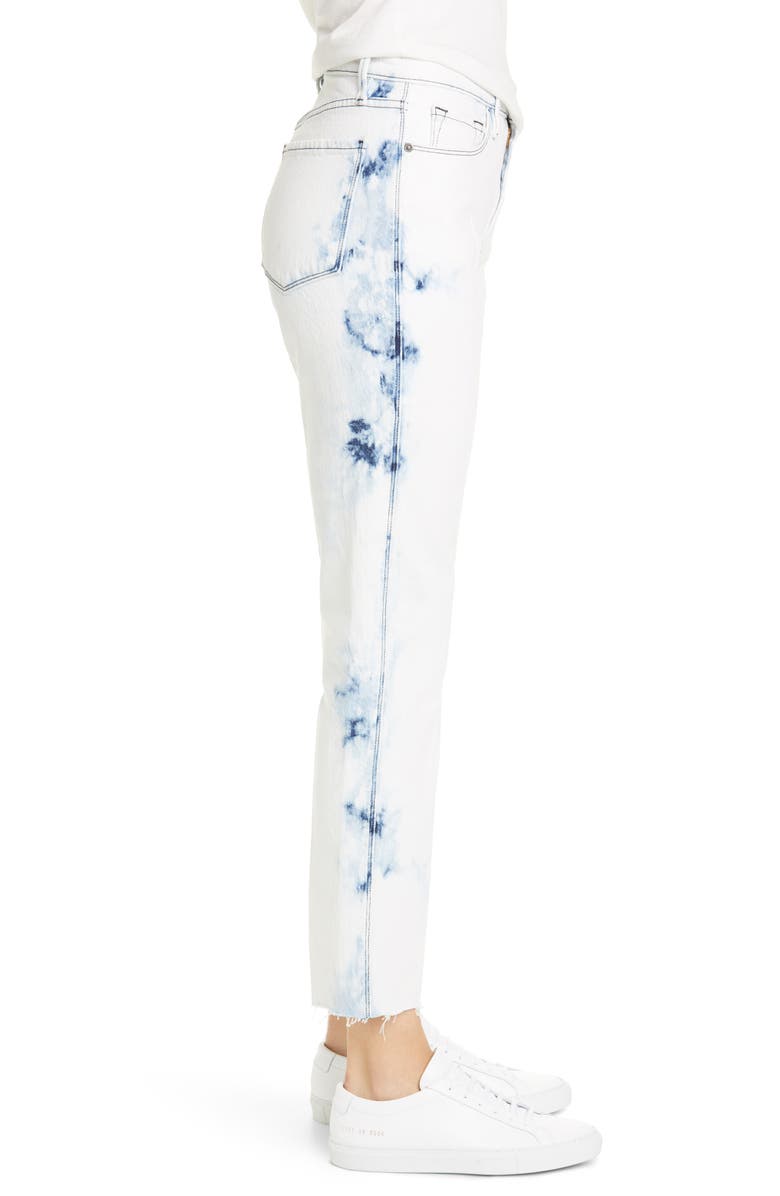 FRAME Le Sylvie High Waist Ankle Raw Hem Straight Leg Jeans, Alternate, color,