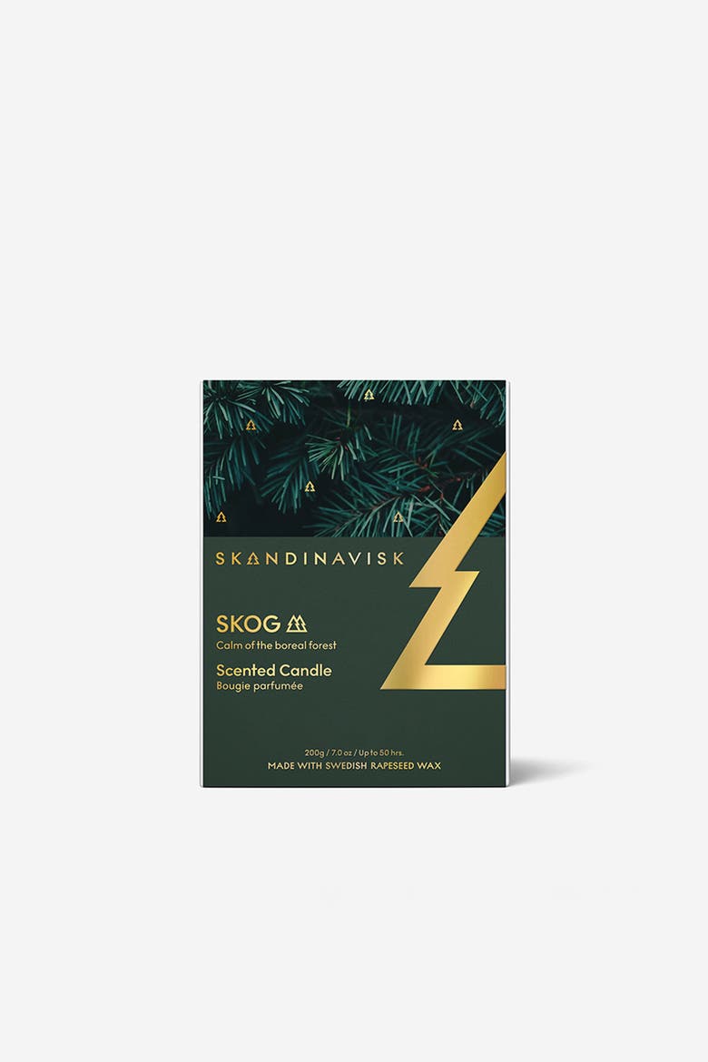 SKOG Special Gold Edition Scented Candle 200g, Alternate, color, Forest Green