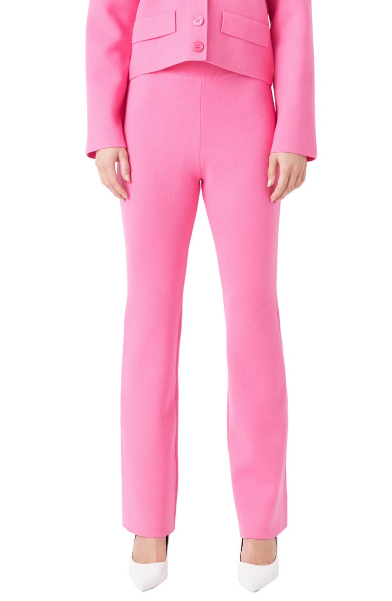 Endless Rose Flare Knit Pants, Alternate, color, Pink