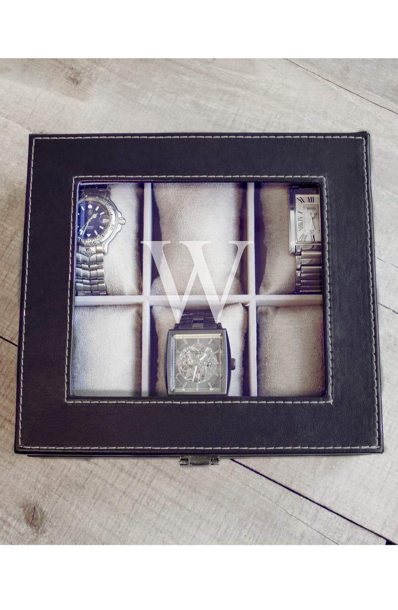 Cathy's Concepts Monogram Watch Box, Alternate, color, 
