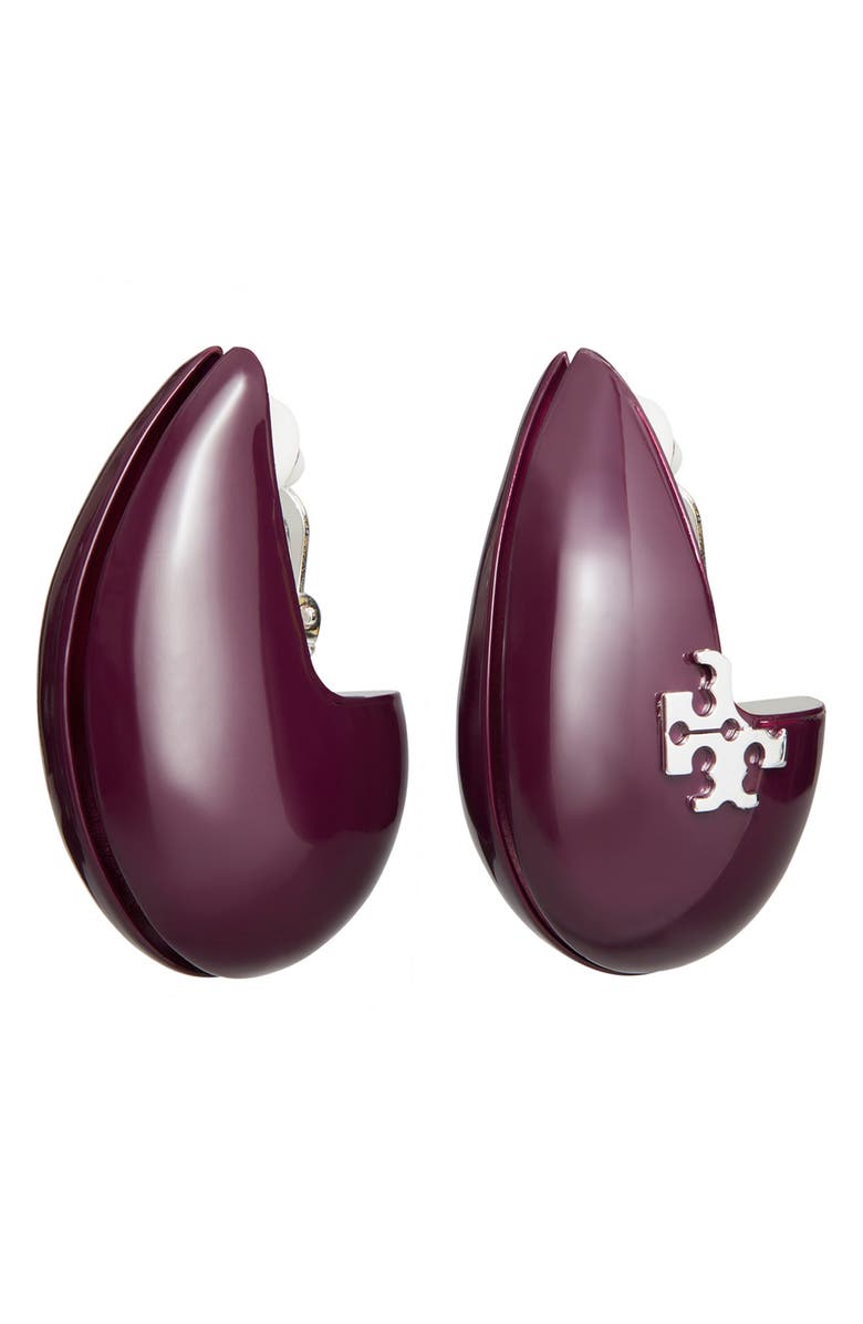 Tory Burch Wave Clip-On Earrings, Main, color, 