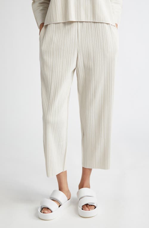 Pleats Please Issey Miyake A-POC Crop Pants in Off White  product