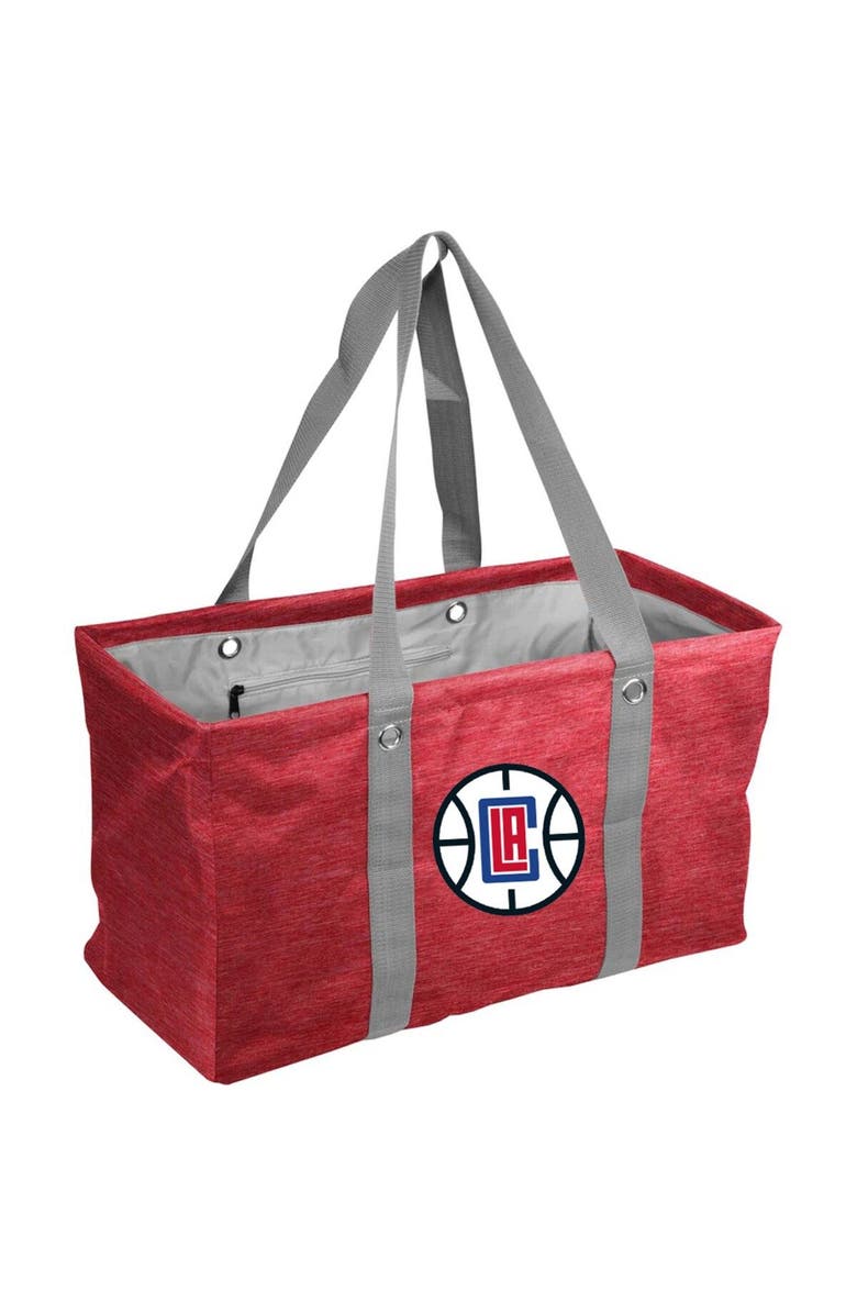 LOGO BRANDS LA Clippers Crosshatch Picnic Caddy Tote Bag, Main, color,