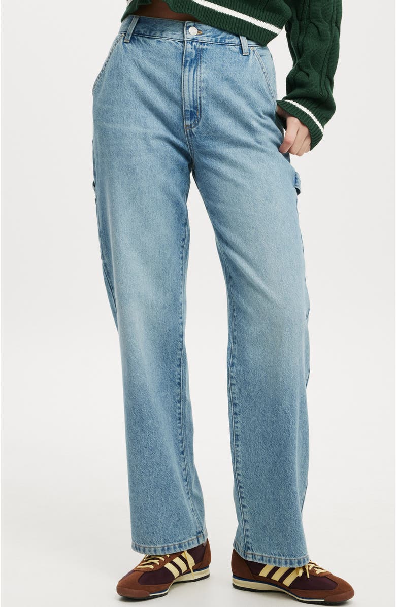 Cotton On Women's Loose Straight Jean, Alternate, color, Bells Blue Carpenter