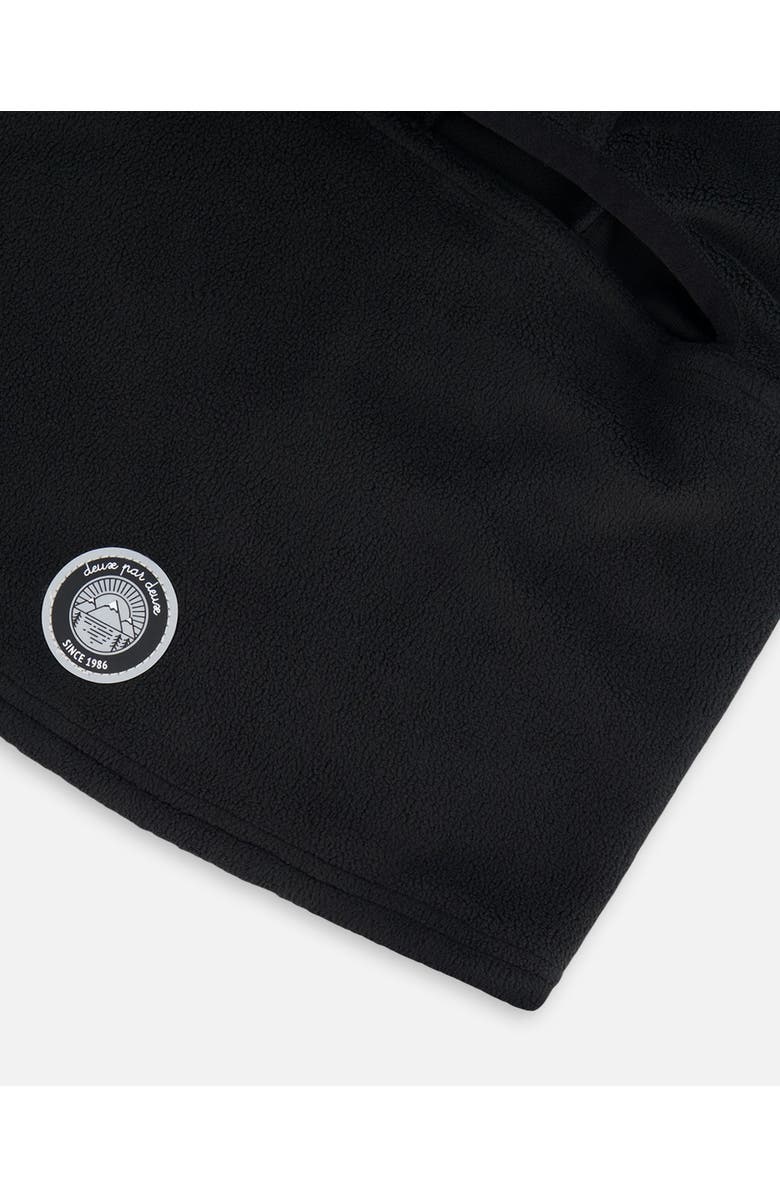 Deux par Deux Kids Unisex Polar Fleece Balaclava Black, Alternate, color,