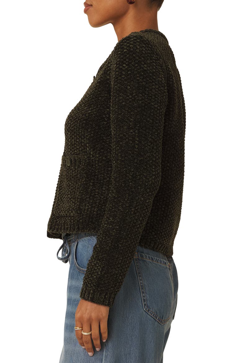 Aubrey Chenille Cardigan, Alternate, color, GREEN SPRUCE