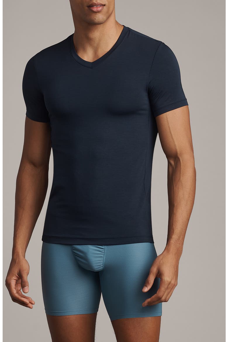 C.O.R. V-Neck Undershirt, Main, color, TRUE NAVY