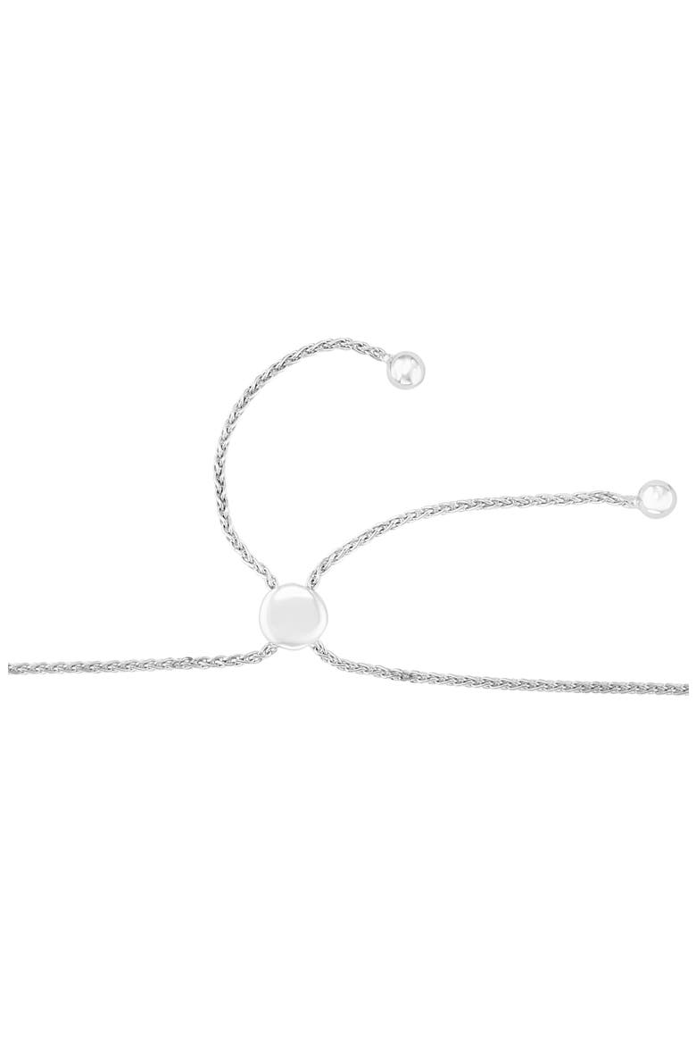 Sterling Silver Pavé Diamond Bar Pendant Necklace - 0.10ct., Alternate, color, SILVER