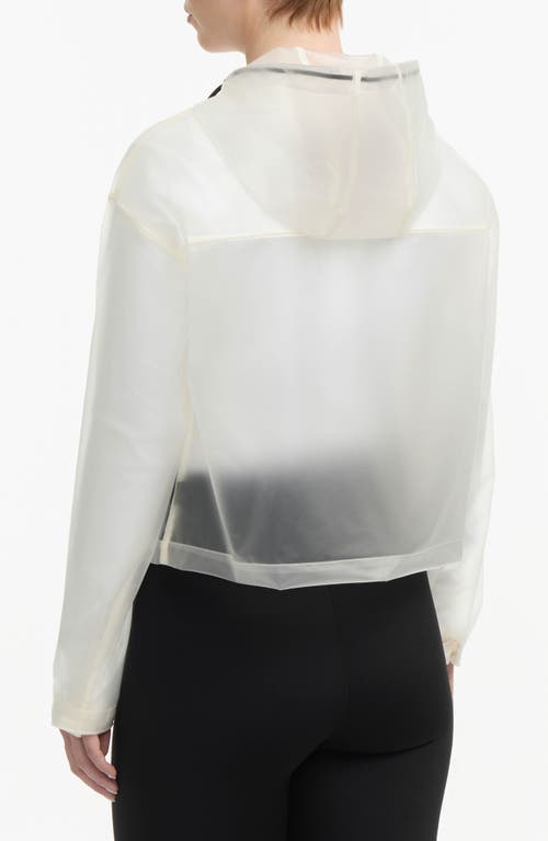 Shop Hunter Jessie Colorblock Transparent Crop Jacket In White